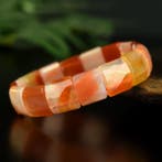 Natuurlijke carneool – Kralen in intens oranje-rode kleur –
