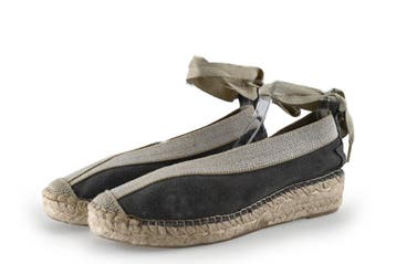 Shabbies Amsterdam Espadrilles in maat 38 Grijs, Shabbies Amsterdam, Verzenden, Zo goed als nieuw, Grijs