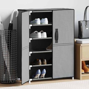vidaXL Schoenenkast 60x28x90 cm stof grijs, Verzenden, Nieuw