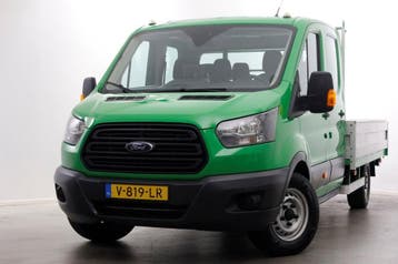 Ford Transit 350 2.0 TDCI 130pk E6 RWD D.C. Open Laadbak Tre, Gebruikt, Euro 6, Dealer onderhouden, Ford