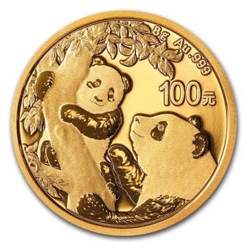 Gouden China Panda 8 gram 2021 (slechts 10% boven spot), Verzenden, Oost-Azië, Losse munt, Goud