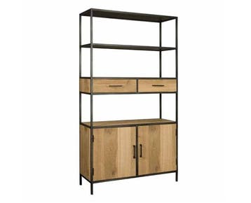 Tower Living Boekenkast Luna eikenhout 115 cm - Naturel, Ophalen of Verzenden, Nieuw