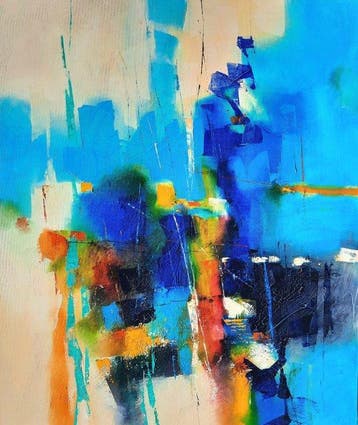 MURSIC - BLUE ABSTRACT