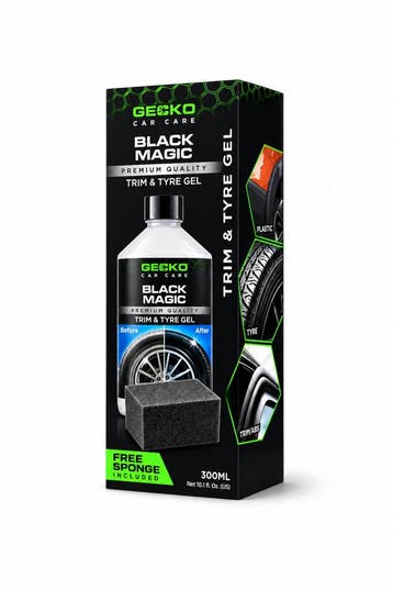 Gecko Black Magic Trim & Bandengel + Applicator Spons, Ophalen of Verzenden