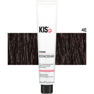 KIS Kappers – Kera Cream Color Haarverf – 4E : Middelbruin, Verzenden, Nieuw