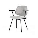 Armstoel Lynn - Grey Fletcher - 95571 - eetkamerstoelen, Huis en Inrichting, Stoelen, Nieuw, Stof