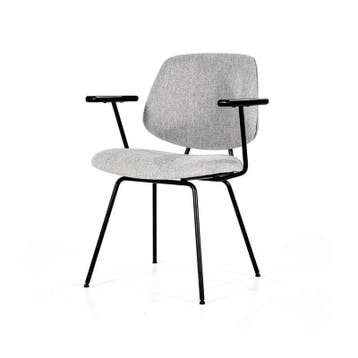 Armstoel Lynn - Grey Fletcher - 95571 - eetkamerstoelen, Nieuw, Stof