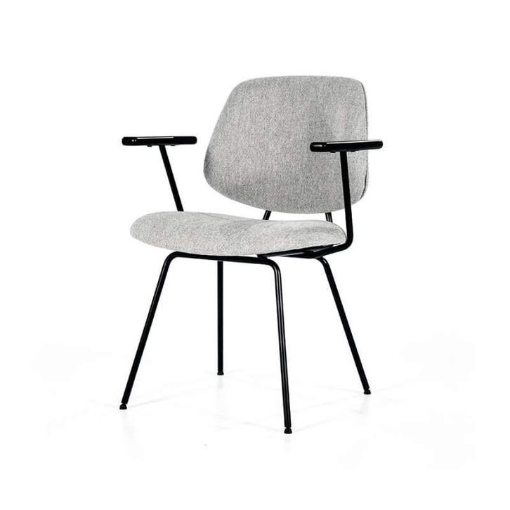 Armstoel Lynn - Grey Fletcher - 95571 - eetkamerstoelen, Huis en Inrichting, Stoelen, Nieuw, Stof