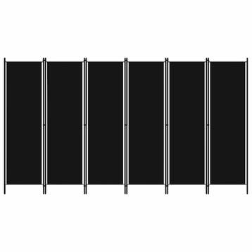 vidaXL Kamerscherm met 6 panelen 300x180 cm zwart, Huis en Inrichting, Verzenden, Nieuw