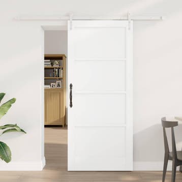 vidaXL Schuifdeur ORKDAL 78 x 202 cm Bewerkt hout Wit, Verzenden, Nieuw