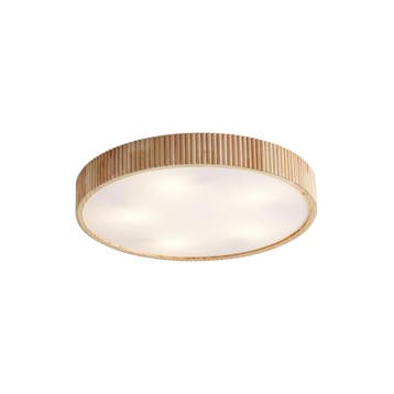 Japandi plafondlamp hout 60cm 5-lichts - Lyra, Verzenden, Nieuw, Hout