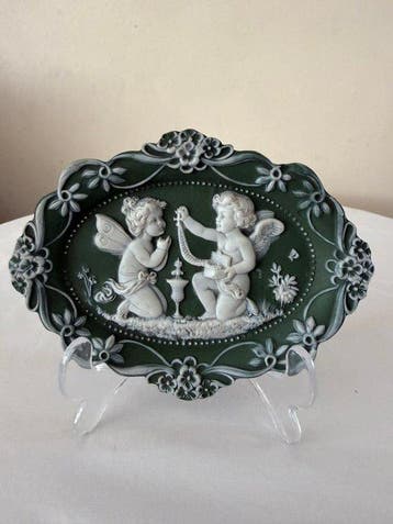 Schäfer und Vater - Plaque - Porselein