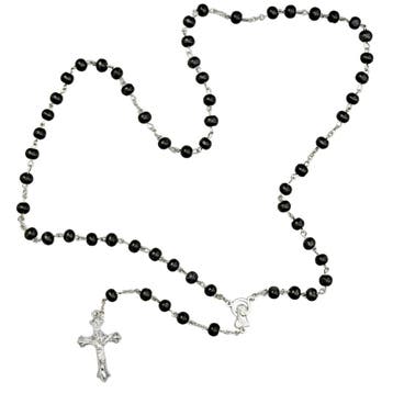 Fako Bijoux - Ketting - Rozenkrans - Sandelhout - Zwart, Sieraden, Tassen en Uiterlijk, Kettingen, Verzenden, Nieuw