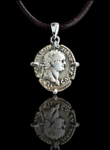 Oud-Romeins, Keizerrijk Zilver Munthanger - Denarium Caesar