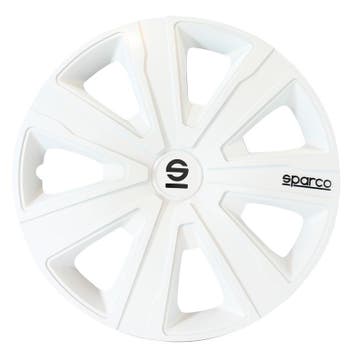 4-Delige Sparco Wieldoppen  Palermo 16-inch wit, Verzenden, Nieuw