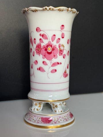 Vaas - Porselein - Vaas Meissen 14,5 roze