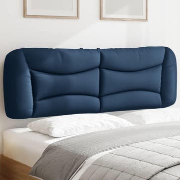 vidaXL Hoofdbordkussen Hvar 160 cm stof blauw, Verzenden, Nieuw, Blauw, Stof