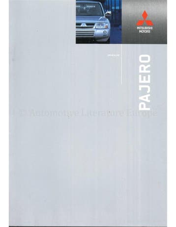 2003 MITSUBISHI PAJERO BROCHURE NEDERLANDS, Nieuw, Author