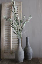 Stenen grijze fles / vaas Emily 36 cm, Ophalen of Verzenden, Nieuw