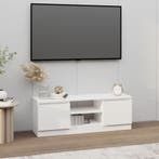 vidaXL Tv-meubel met deur 102x30x36 cm wit, 100 tot 150 cm, Verzenden, Nieuw, Minder dan 100 cm
