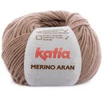 Katia Merino Aran - 74 donkerbeige - Merinogaren, Ophalen of Verzenden, Nieuw