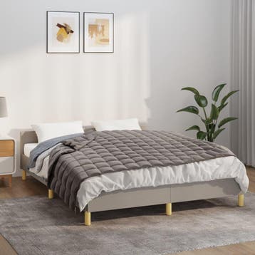 vidaXL Verzwaringsdeken 122x183 cm 5 kg stof grijs, Verzenden, Nieuw, Grijs