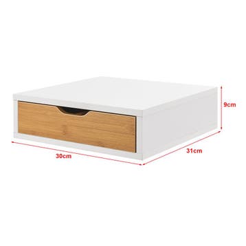 [en.casa] Bureau organizer Vieremä met 1 lade 9x30x31 cm bam, Verzenden, Nieuw in verpakking