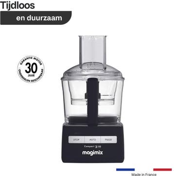 Magimix CS 3160 Foodprocessor - Keukenmachine - Zwart, Ophalen of Verzenden, Nieuw