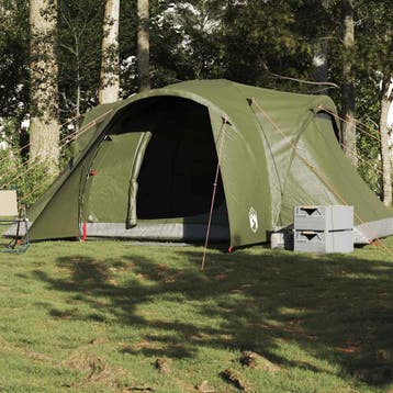 vidaXL Koepeltent 6-persoons waterdicht olijfgroen, Verzenden, Nieuw, Tot en met 2