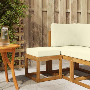 vidaXL Buitenstoolbank Massief Acaciahout Naturel, Verzenden, Nieuw