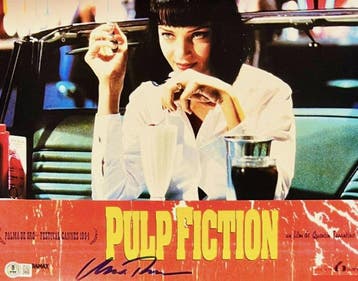 Pulp Fiction - Uma Thurman - 28x35 cm Photo Signed in Person, Verzamelen, Nieuw