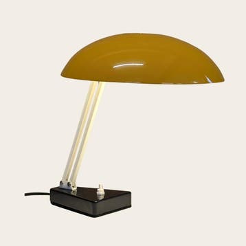 Hala Zeist model 145 tafellamp – okergeel, Met schakelaar, Bureaulamp, Vintage, Zo goed als nieuw