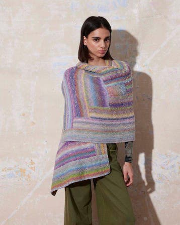 Breipatroon Omslagdoek Farah met kleurverloop van Magnolia, Hobby en Vrije tijd, Breien en Haken, Ophalen of Verzenden, Nieuw