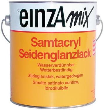 einzA Samtacryl Zijdeglanslak - Metcallic - 1 liter, Overige kleuren, Nieuw, Ophalen of Verzenden, Lak