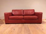 Leren bank Flow, 2,5 zits, Vintage Burgundy (rood), poten, Nieuw, Ophalen of Verzenden, Rechte bank, Modern