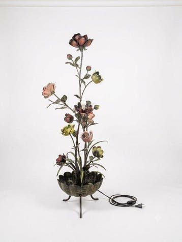 Staande lamp - IJzer - Staande lamp van ijzer – sculpturaal