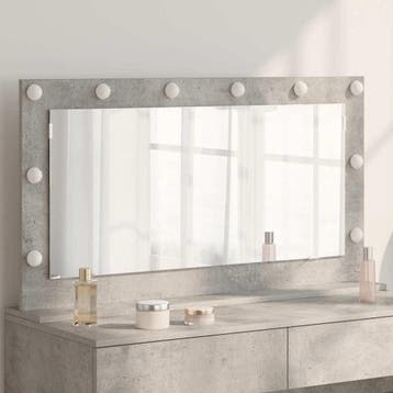 vidaXL Schmink Spiegel Beton Grijs 100 x 55 x 18 cm, Huis en Inrichting, Woonaccessoires | Spiegels, Verzenden, Nieuw