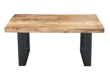 Design salontafel IRON CRAFT 100cm mangohout ijzer, Ophalen of Verzenden, Nieuw