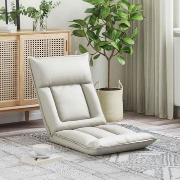 vidaXL Verstelbare vlo stoelen Wit Kunstleer, Verzenden, Nieuw, Wit