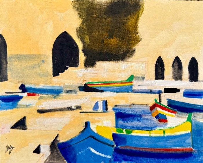 Salvatore Magazzini (1955) - Gozo Malta, Antiek en Kunst, Kunst | Schilderijen | Modern