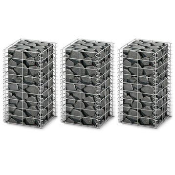 vidaXL 3-delige Schanskorfset 25x25x50 cm gegalvaniseerd, Verzenden, Nieuw, IJzer, Minder dan 1 meter