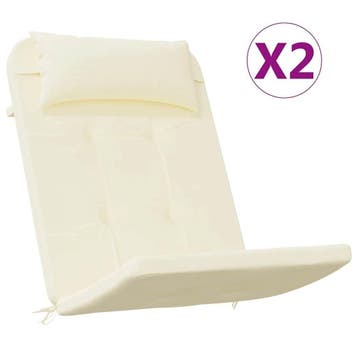 Tuinstoelkussens creme 126cm | Tweedekansje | OP=OP, Tuin en Terras, Ophalen of Verzenden, Zo goed als nieuw