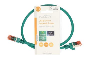 Nedis Netwerkkabel S/FTP CAT6 kabel - 2 meter (Groen), Ophalen of Verzenden, Nieuw