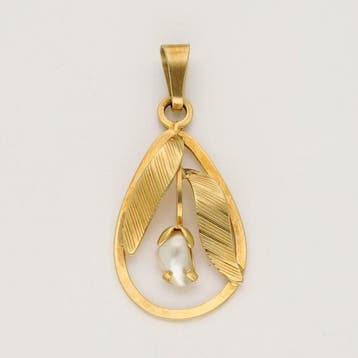 Hanger - 14 karaat Geel goud Parel