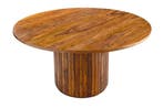 Eettafel TRES CHIC Ø 120 cm rond, sheeshamhout, bruine, Ophalen of Verzenden, Nieuw