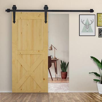 TRUUSK Schuifdeurbeslagset 200 cm - Compleet met rails, roll, Verzenden, Nieuw