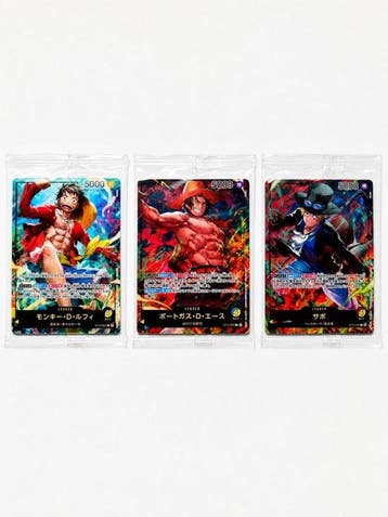 Bandai - 3 Card - One Piece - Monkey D. Luffy Foil, Promo, Nieuw