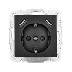 LEDmaxx Inbouw contactdoos zwart met 2x USB 2800mA, Ophalen of Verzenden, Nieuw