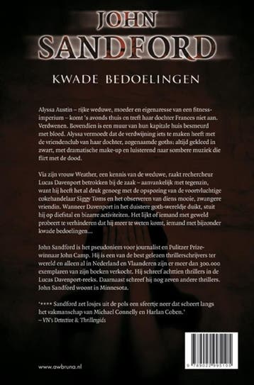 Kwade bedoelingen / Lucas Davenport / 24 9789022995105, Verzenden, Zo goed als nieuw, John Sandford