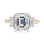 Ring - 18 karaat Geel goud, Witgoud - 4.51ct. tw. Diamant, Sieraden, Tassen en Uiterlijk, Ringen, Nieuw